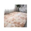 Alfombra De Felpa Piso Decorativo 150cm x 50cm Marrón Claro