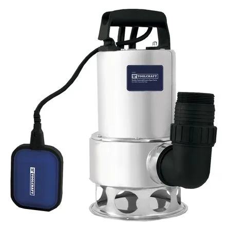 Bomba Sumergible Acero Inox para Agua Sucia 1 1/2 Hp 9 Metros Toolcraft TC5736