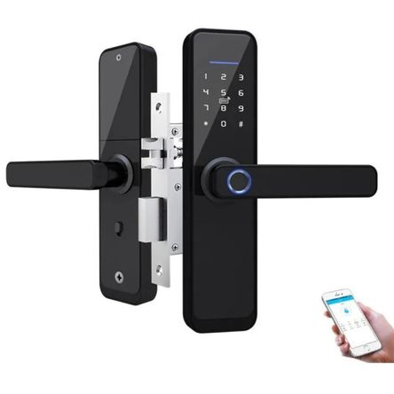 Cerradura Smart con Seguro Biometrico con app tarjeta y clave