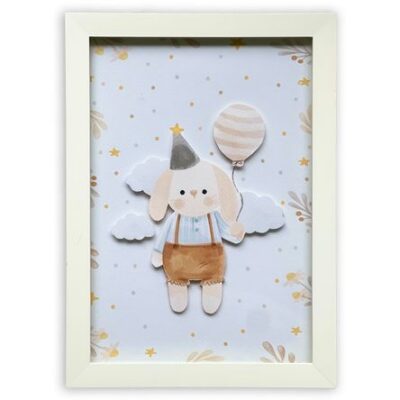 Cuadro Carrousel Kids Decor Conejito Party