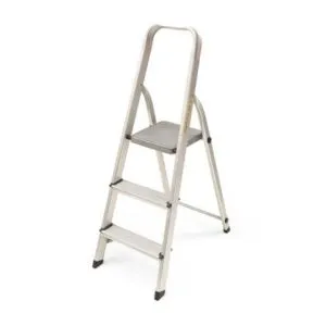 Escalera Tijera con plataforma de aluminio 3 pasos