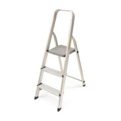 Escalera Tijera con plataforma de aluminio 3 pasos