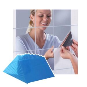 Espejo Adhesivo Decorativo Cuadrada Set 16 Unidades 15cm x 15cm