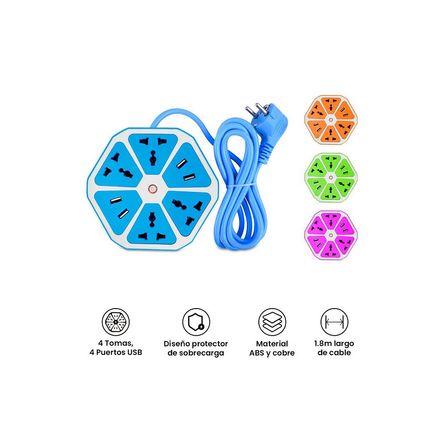 Extensión Múltiple Hexagonal Azul