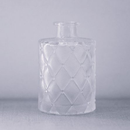 Florero de Vidrio Labrado Rombo 7 x 11 cm.