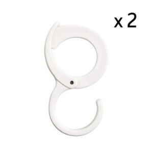 Ganchos en S para Colgar en Perchero y Mesa Blanco x2