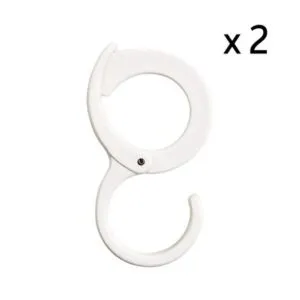 Ganchos en S para Colgar en Perchero y Mesa Blanco x2
