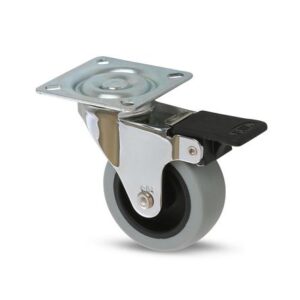 Garrucha plataforma con freno 2 1/2