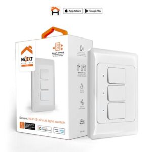 Interruptor de Luz 3 Circuitos Wifi Inteligente Nexxt Nhet100 Blanco