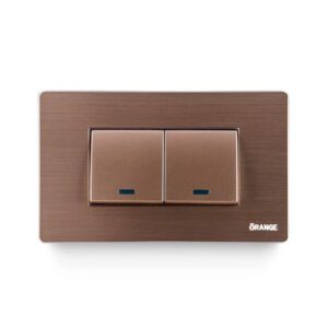 Interruptor Doble Dorado Metallic