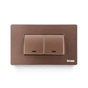 Interruptor Doble Dorado Metallic