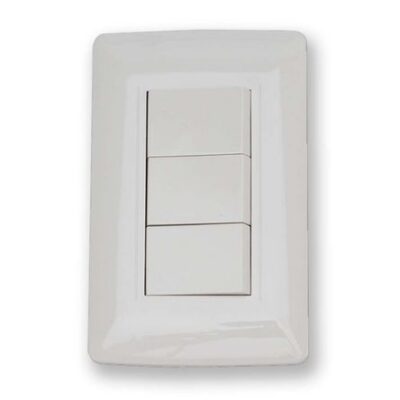 Interruptor Essential Triple Blanco