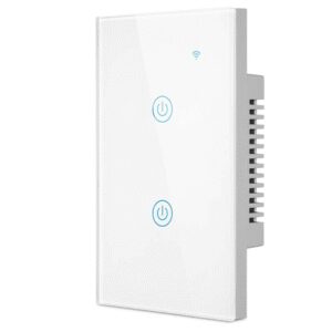 Interruptor Inteligente WiFi Doble 2 Botones Blanco