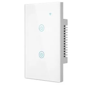 Interruptor Inteligente WiFi Doble 2 Botones Blanco