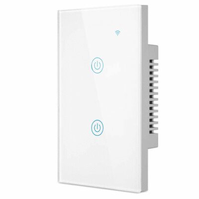 Interruptor Inteligente WiFi Doble 2 Botones Blanco