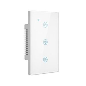 Interruptor Smart Wifi de Pared Madtronix de 3 Tomas Compatible con Alexa y Google