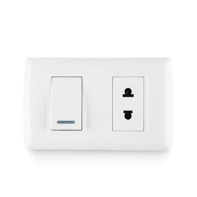 Interruptor + Tomacorriente Basic