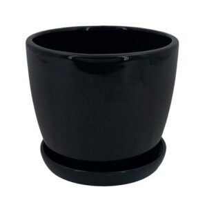 Maceta midori lisa Negra 13.5x11cm