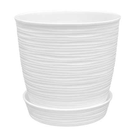 Maceta redonda estilo Piedra 18x16cm