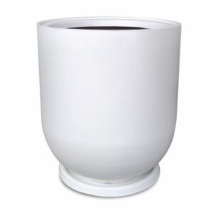Maceta Round con plato Blanco 35x40cm