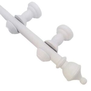 Pack Cortinero Simple Madera Aura 200cm Alfil Color Blanco