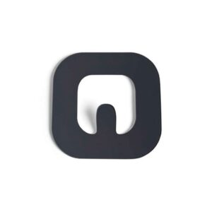 Perchero de pared Acero 1 Gancho Negro Satinado Rei