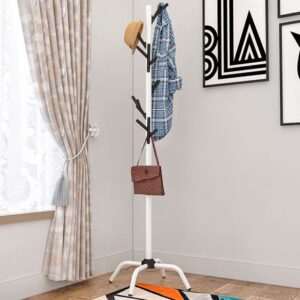 Perchero de pie Metal 5 Ganchos Blanco Orange