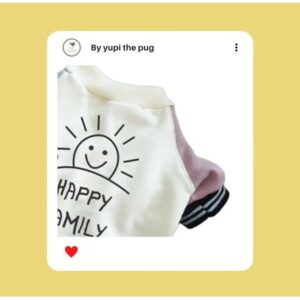 Polera para Mascotas Yupi The Pug Happy Family Hembra Talla 1