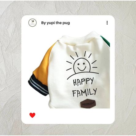 Polera para Mascotas Yupi The Pug Happy Family Macho Talla 3