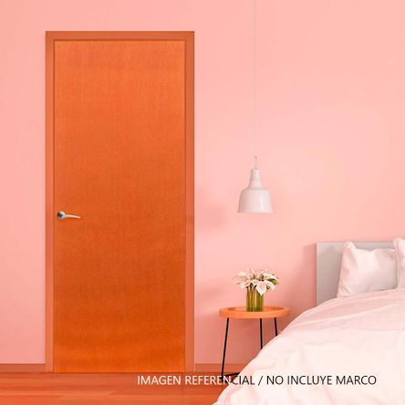 Puerta contraplacada hdf liso natural Alina 40x65x2.07