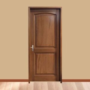 Puerta exterior Dakar Caoba Nogal 95cm + marco + 4 bisagras