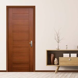 Puerta principal Milano Sapelli 75cm + marco + 4 bisagras