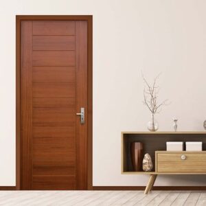 Puerta principal Milano Sapelli 85cm + marco + 4 bisagras