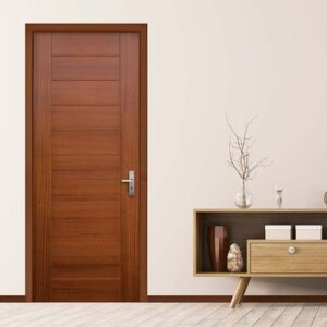 Puerta principal Milano Sapelli 95cm + marco + 4 bisagras