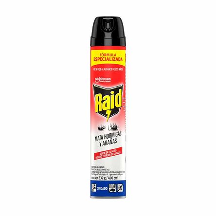 Raid aerosol hormigas & arañas 400ml