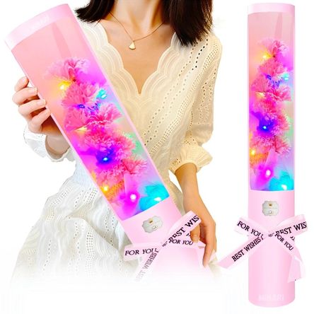 Ramo de Flores de Jabón con Luces Rosa R12