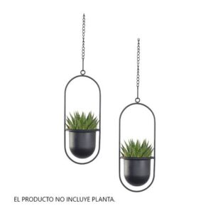 Set de maceteros colgantes marco ovalado