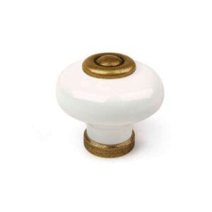 Tiradores x 4 pomos porcelana Zamak D31