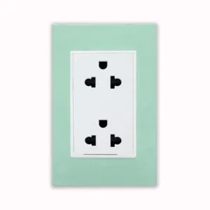 Tomacorriente Luxes Universal Doble + Tierra Color Jade