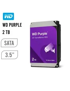 DISCO DURO HDD WESTERN DIGITAL 2TB PURPURA (WD23PURZ) VIDEOVIGILANCIA 5400 RPM | 64MB CACHE