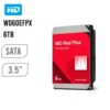 DISCO DURO WESTERN DIGITAL RED PLUS 6TB (WD60EFPX) 5400 RPM | 256MB