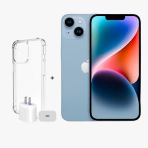 iPhone 14 128GB Azul + Adaptador 20w + Case Space