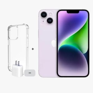 iPhone 14 128GB Purpura + Adaptador 20w + Case Space