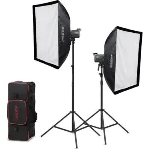 Kit de 2 Luces Led Godox Litemons La200D Daylight con Soportes Y Softboxes