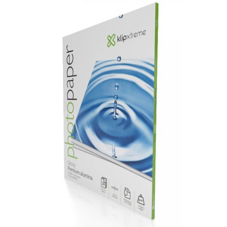 Papel Fotográfico Brillante Glossy Premium Waterproof 21x27cm - KPA-320
