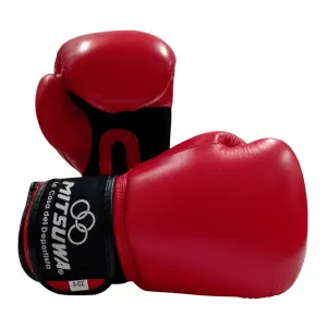Guante Para Box Mitsuwa #1022 Cuero Rojo