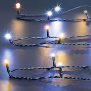 Luces de Navidad 120 leds Blanca Fría 12m Exterior