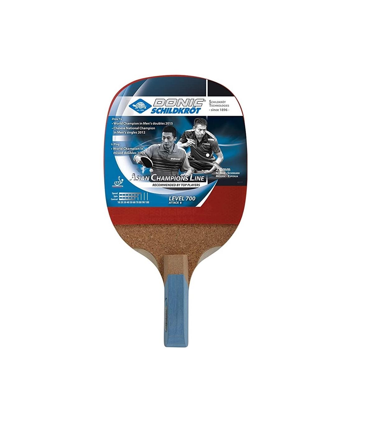 PALETA P/PING PONG DONIC #734401 ASIAN CHAMPIONS 700