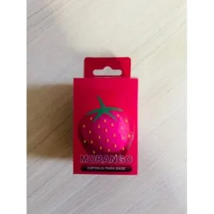 Esponja de frutas de fresa para maquillaje