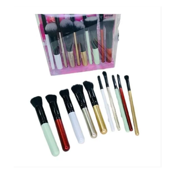Kit Brochas para Maquillaje c/ 10 piezas